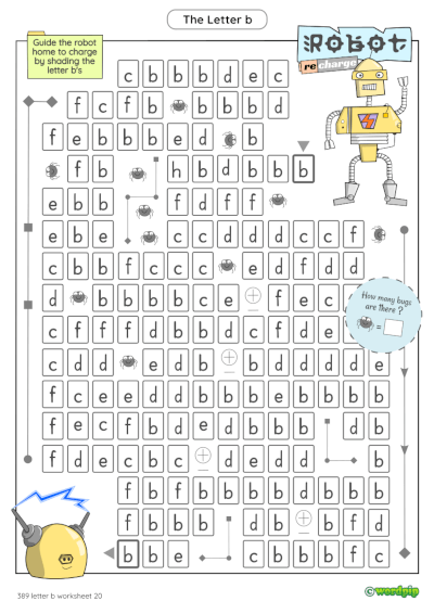thumbnail image of letter b worksheet 20