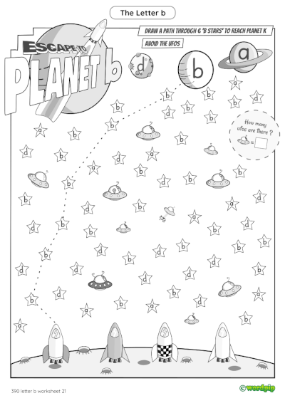 thumbnail image of letter b worksheet 21