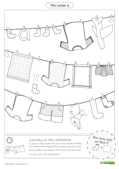 thumbnail of letter a worksheet 13