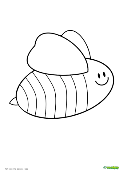 thumbnail image of a bee coloring page 