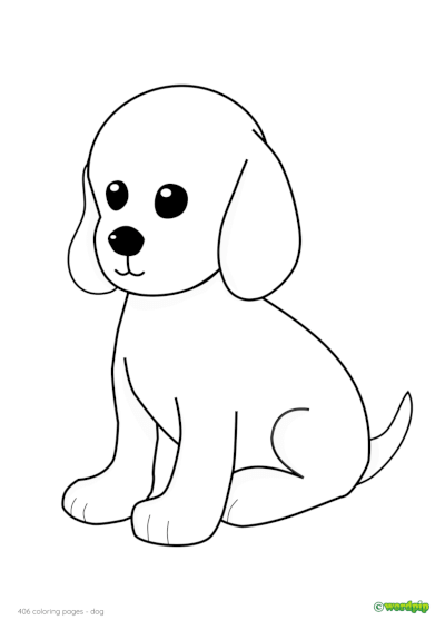 thumbnail image of a dog coloring page 