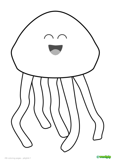 A jellyfish coloring page