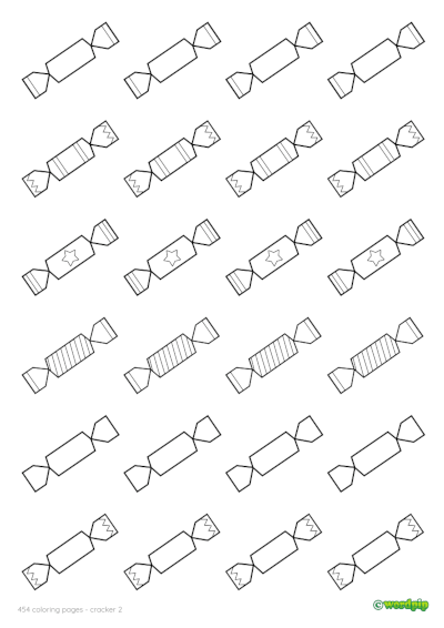 thumbnail image of a coloringpage featuring lots of crackers 