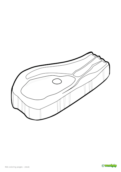 thumbnail image of a steak coloring page