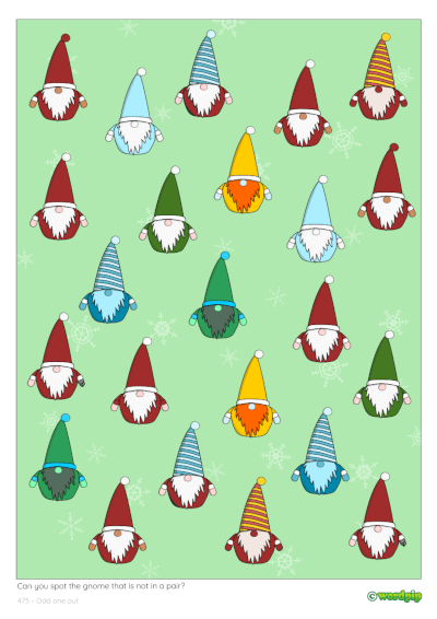 thumbnail of Odd one out Christmas gnome
