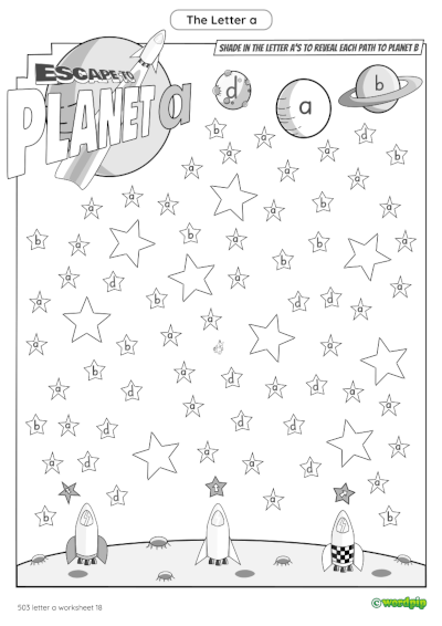 thumbnail image of letter a worksheet 18