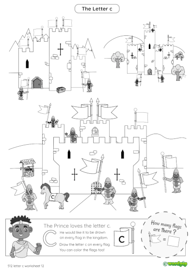 thumbnail image of letter c worksheet 12