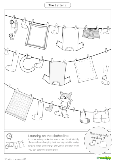 thumbnail image of letter c worksheet 13