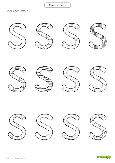 Letter s worksheet 9 thumbnail