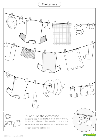 Letter s worksheet 13 thumbnail