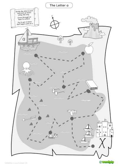 thumbnail image of letter a worksheet 25