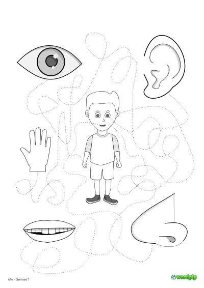 Zigzags in space. Exercises for children to trace.