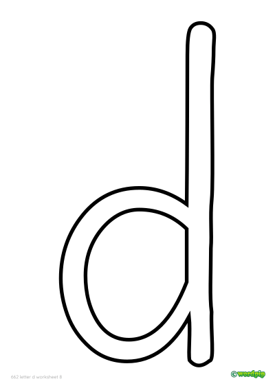 thumbnail image of letter d worksheet 8