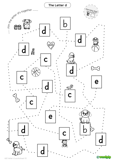 thumbnail image of letter d worksheet 10