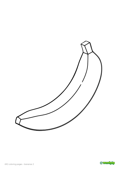 thumbnail image of banana coloring page.