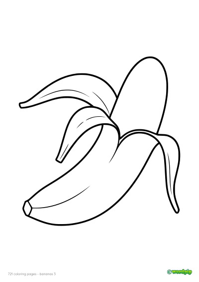 thumbnail image of banana coloring page.