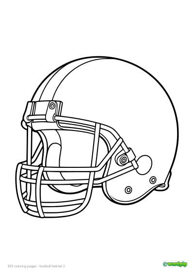 thumbnail of a Football helmet 2 coloring page