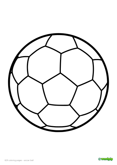thumbnail image of a soccer ball coloring page
