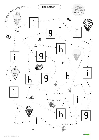 thumbnail image of letter i worksheet 10