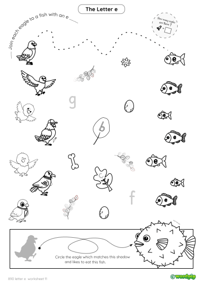 Letter e worksheet 11 thumbnail