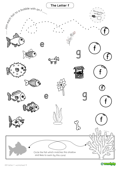 Letter f worksheet 11 thumbnail