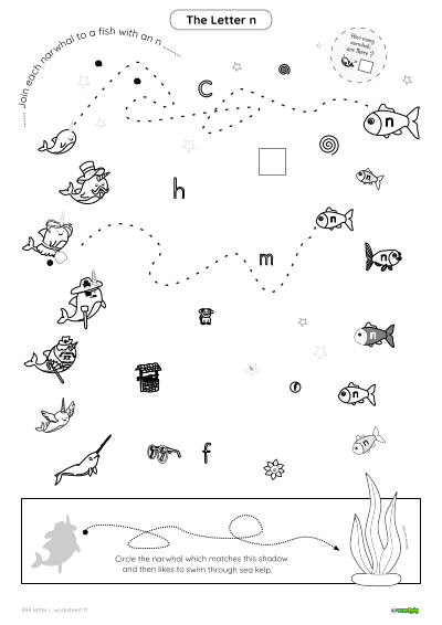 thumbnail image of letter n worksheet 11