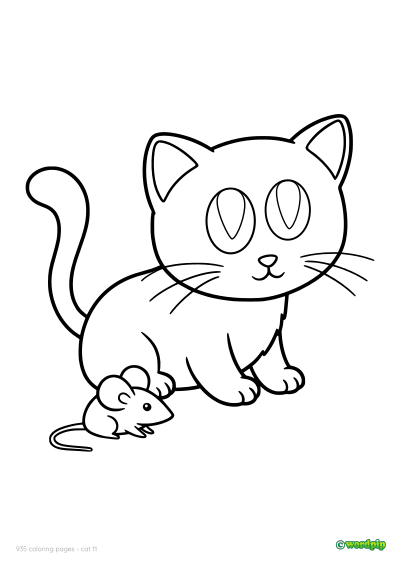 thumbnail of a cat 11 coloring page