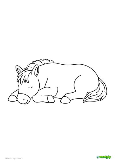 thumbnail image of a sleeping horse worksheet 