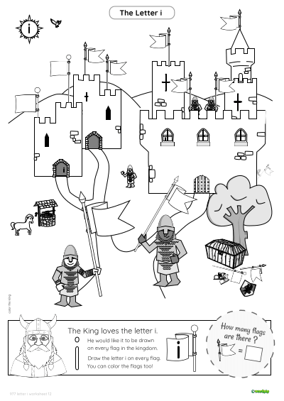 thumbnail image of letter i worksheet 12