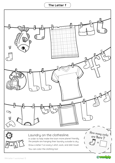 thumbnail of Letter f worksheet 13