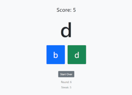 letter b or d game screenshot