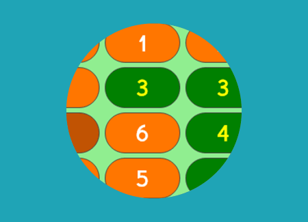 Match numbers from 1 to 6 game screenshot