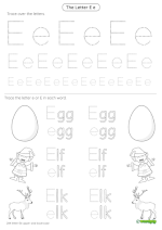 Letter e Worksheet 5