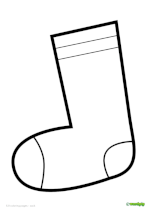 A single sock coloring page