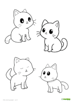A cat coloring page