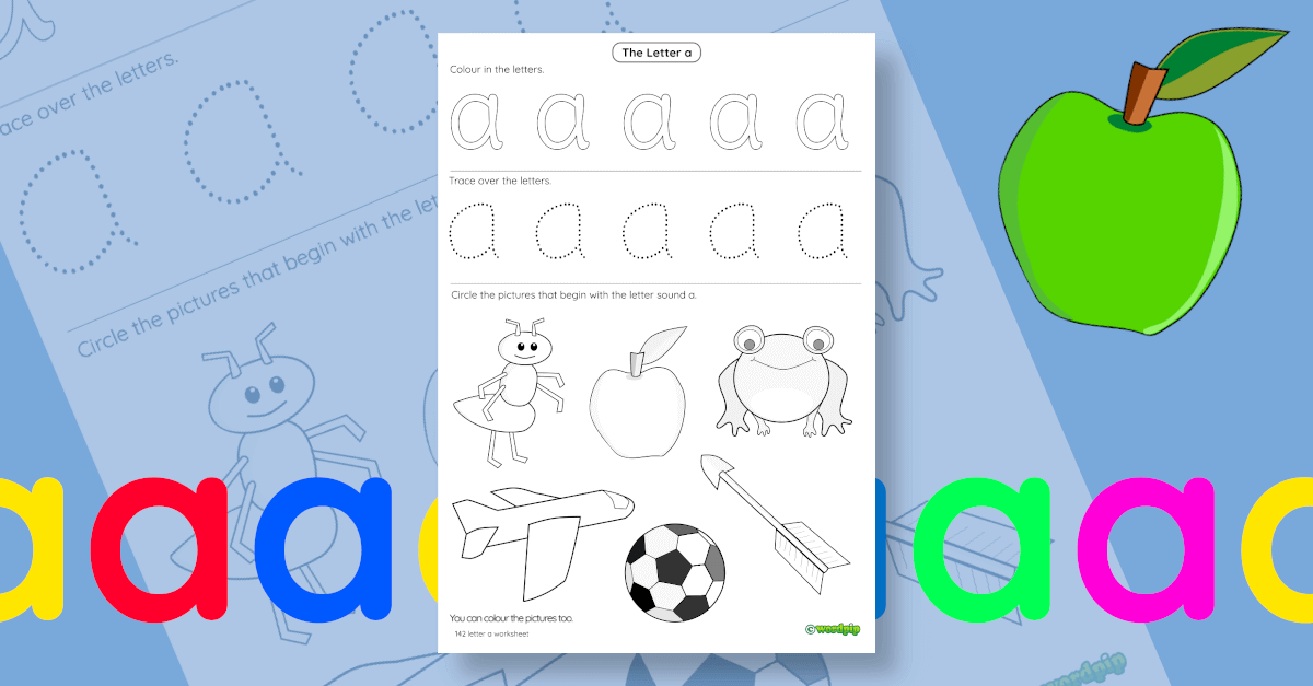 letter a worksheet 1