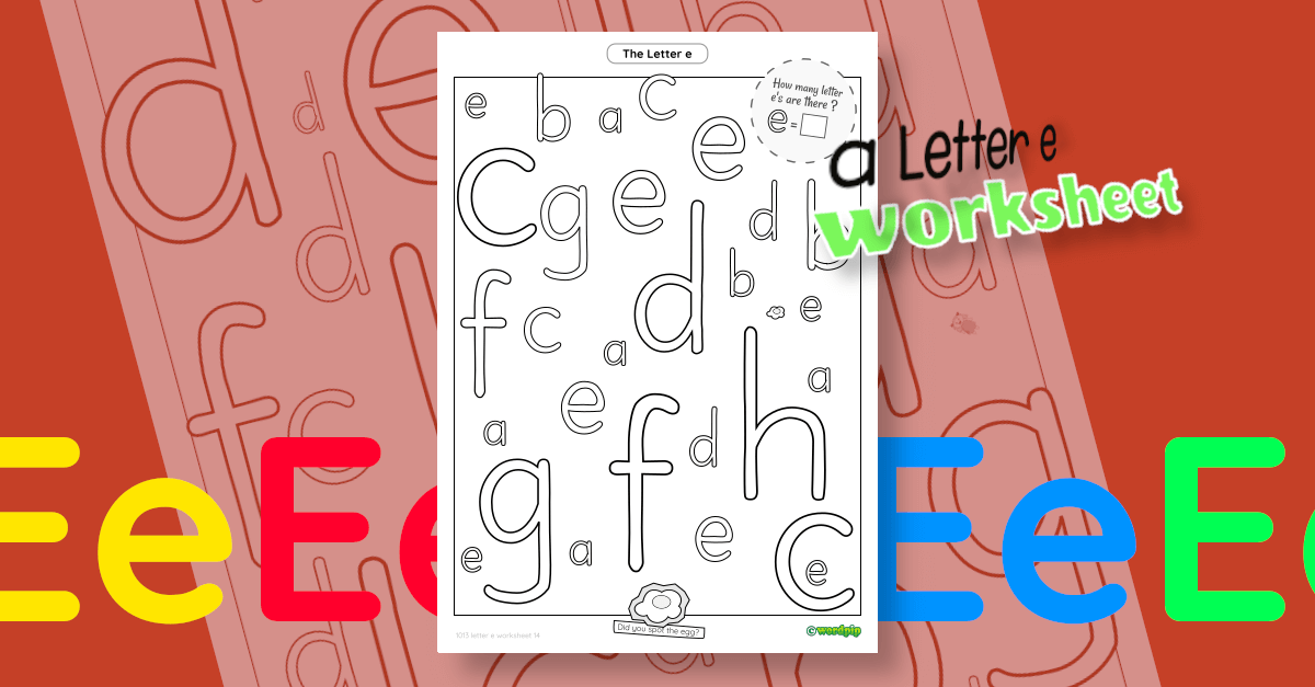 Color Letter E Worksheet Pdf Find And Color All E S