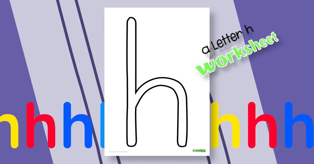 Letter H Using Math Giant Letter h Coloring Sheet PDF - Preschool Activity