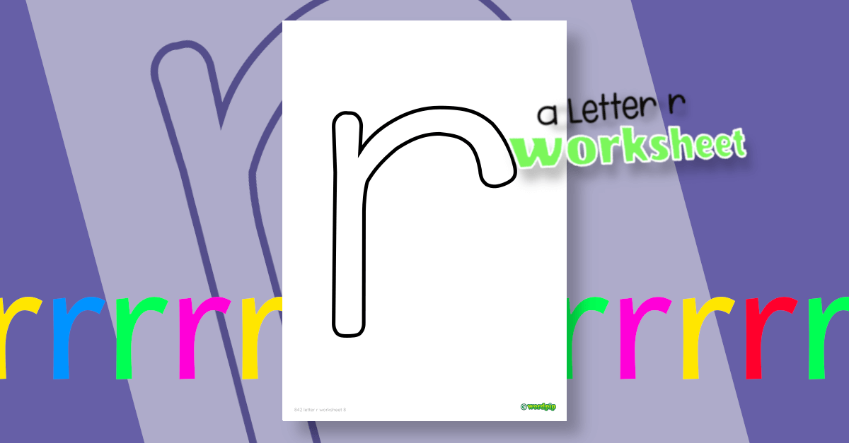 Giant Letter r Coloring Sheet PDF - Preschool Activity